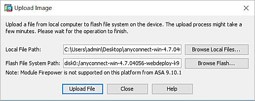 Screenshot of the Upload Image